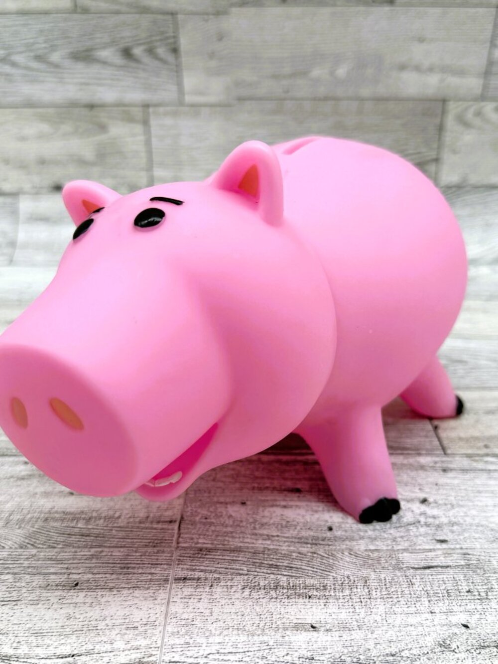 Disney Pixar Toy Story Hamm Hard Plastic Pink "Piggy" Bank w/Movable Head